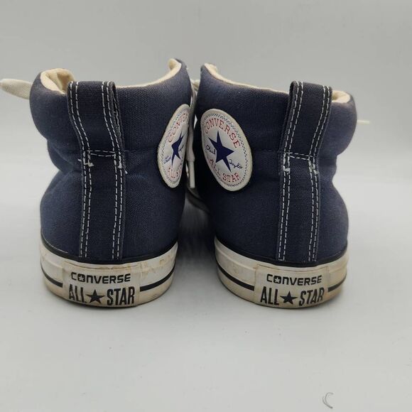 Converse All Star Men's Size 9 Women's 11 Blue Canvas Mid Rise Sneakers Shoes - Picture 7 of 8